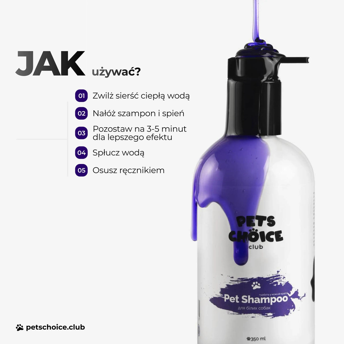 Szampon dla białych psów – działanie Cotton White na jasną sierść