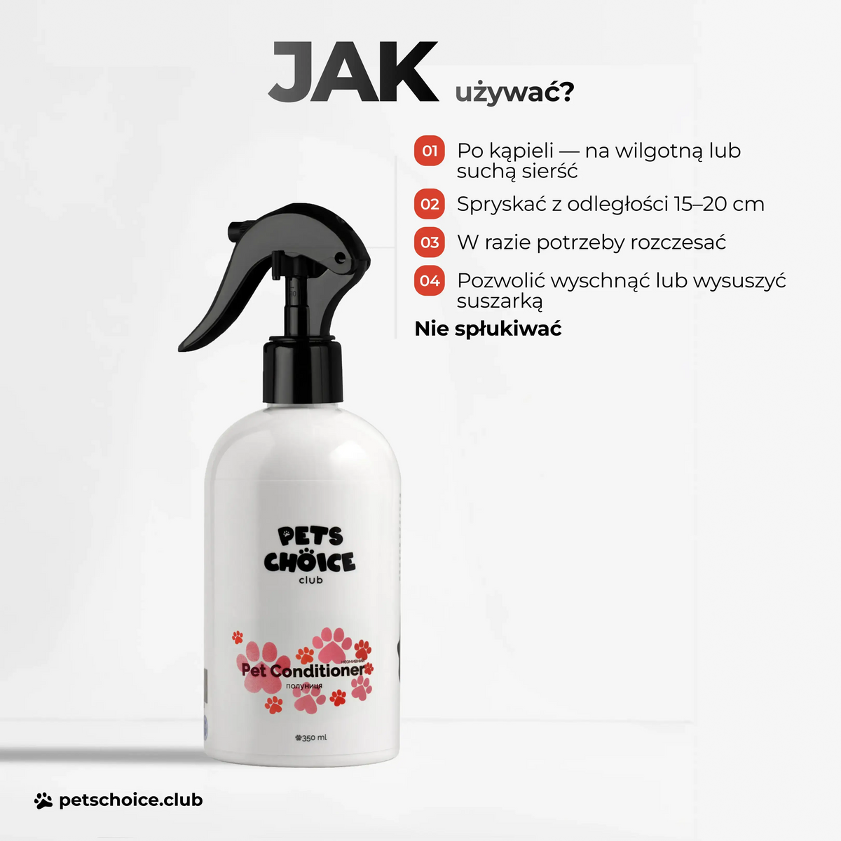 Odżywka bez spłukiwania dla psa – zapach truskawkowy