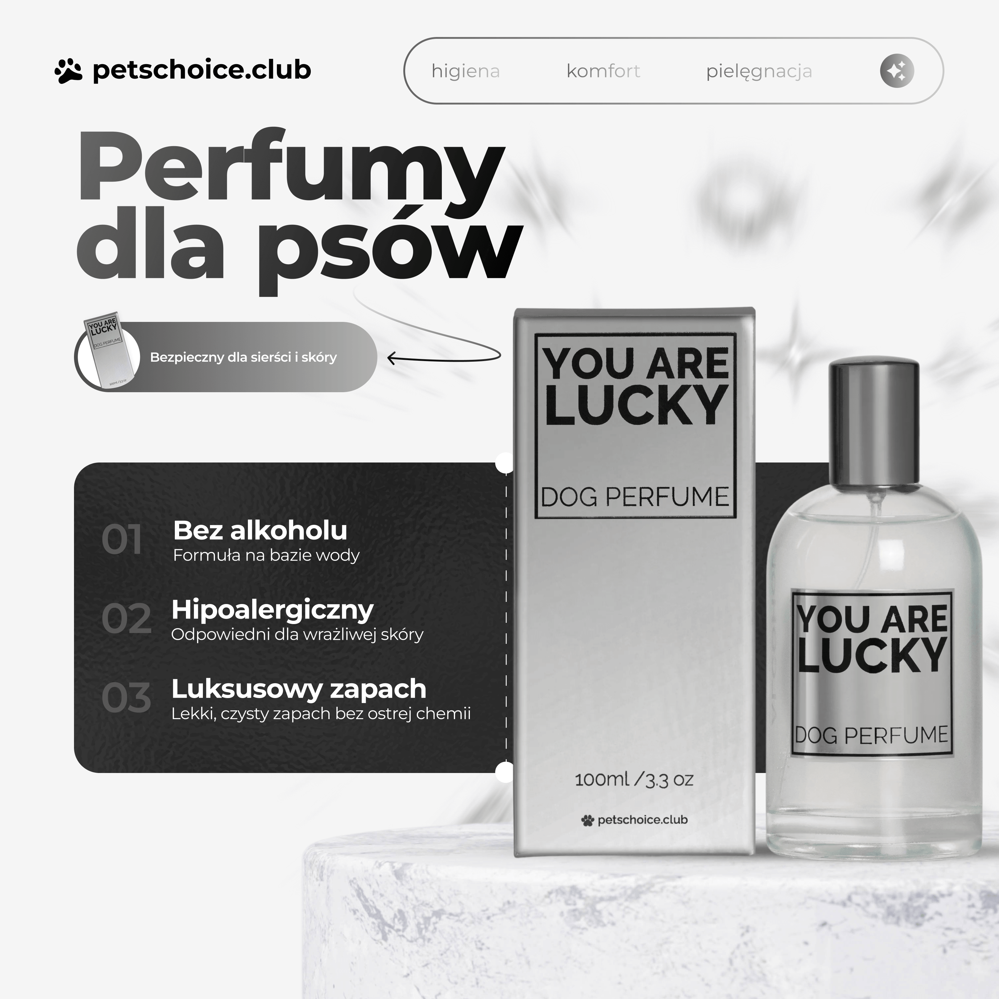 Perfumy dla psa YOU ARE LUCKY – nuty zapachowe