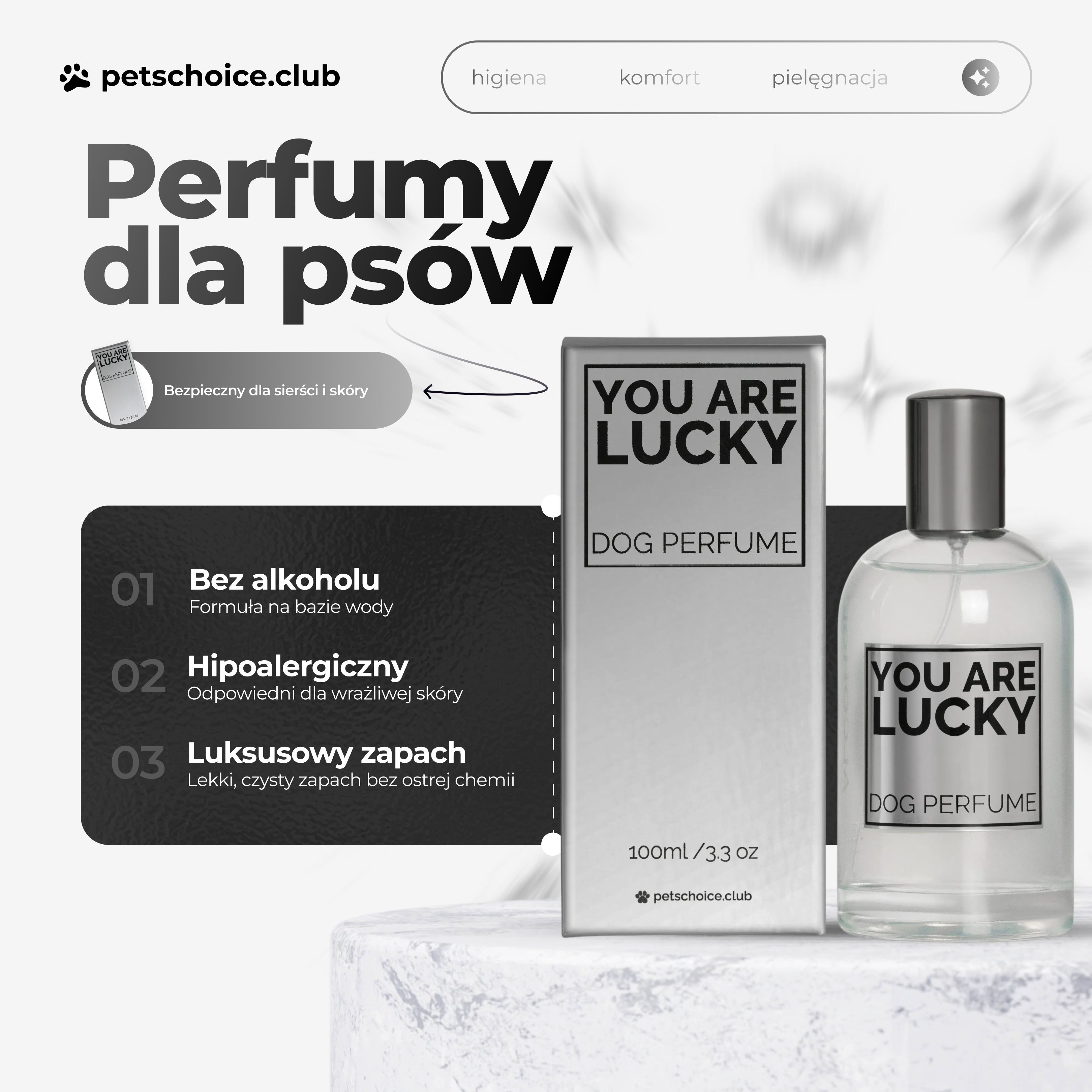 YOU ARE LUCKY | Perfumy dla psów, Sandalwood Ylang, 100 ml